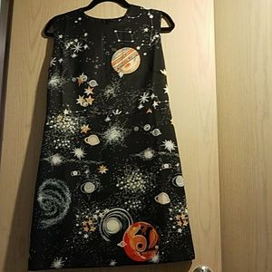 Space print dress